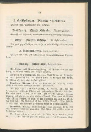 I. Gefäßpflanzen. Plantae vasculares.