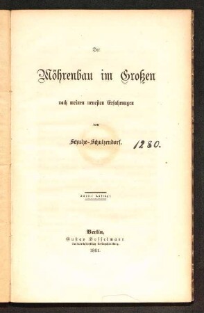 Der Möhrenbau im Großen nach meinen neuesten Erfahrungen