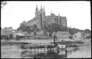 Meißen. Albrechtsburg u. Dom - Elbe m. Dampfer Kronprinz