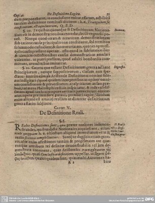 Caput V. De Definitione Reali.