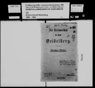 Herstellung eines Wegs [späterer Kreisweg 29] Heiligkreuzsteinach - hessische Landesgrenze bei [Heiligkreuzsteinach-]Eiterbach