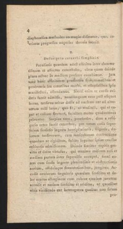 2. Descriptio catarrhi simplicis.