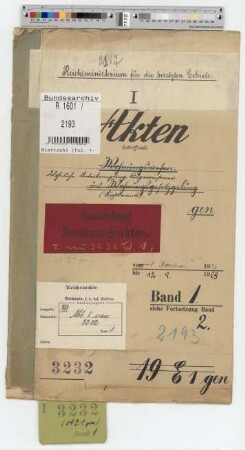 Wohnliche Unterbringung Ausgewiesener. (Nichtbeamte): Bd. 1