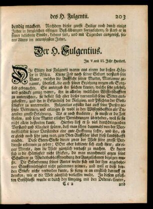 Der H. Fulgentius
