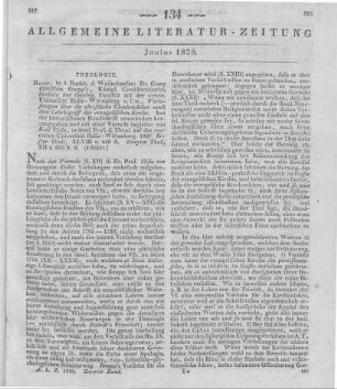 Knapp, G. C.: Vorlesungen über die christliche Glaubenslehre. Hrsg. v. J. K. Thilo. T. 1-2. Halle: Waisenhaus 1827