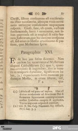 Paragraphus XVI.