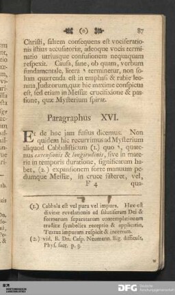 Paragraphus XVI.