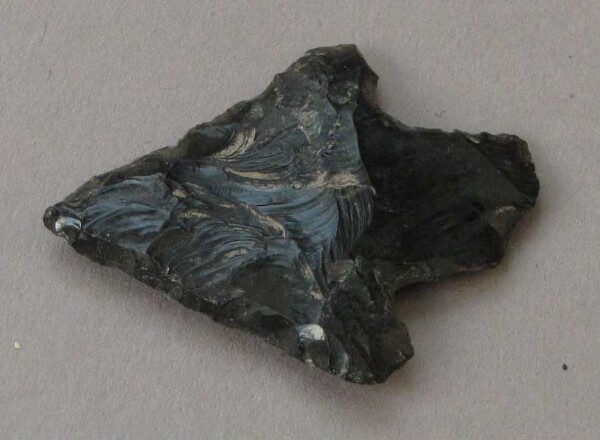 Arrowhead made from obsidian