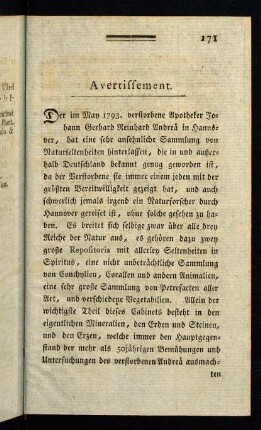 171-174, Advertissement