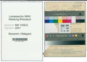 Entnazifizierung Hildegard Semprich , geb. 12.11.1905 (Schneiderin)