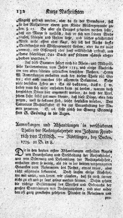 Anmerkungen und Abhandlungen über verschiedene Theile der Rechtsgelahrtheit. T.1.