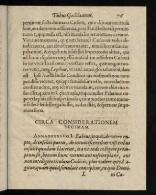 76-91, Circa Considerationem decimam. - Circa Considerationem decimam quintam.