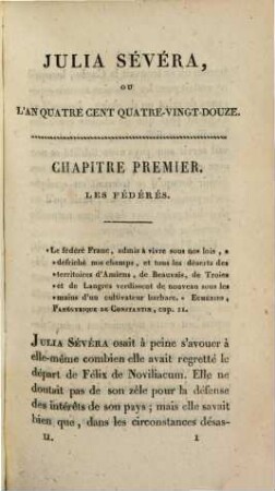 Julia Sévéra, ou l'an quatre cent quatre-vingt-douze, 2