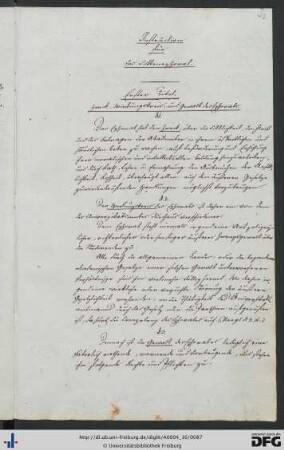 [fol. 42] Instruktion für das Sittenephorat