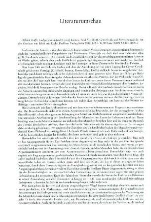 82-83 [Rezension] Gentechnik und Menschenwürde