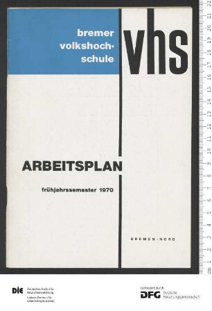 Programm 1. Semester 1970