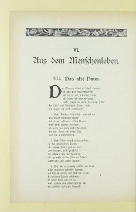 VI. Aus dem Menschenleben