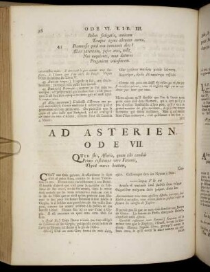 Ad Asterien. Ode VII. / A Asterie. Ode VII. - Ad Mæcenatem. Ode XVI. / A Mecenas. Ode XVI.