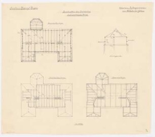 Landhaus Dr. Ruge, Nardevitz: Konstruktion des Dachstuhles 1:100