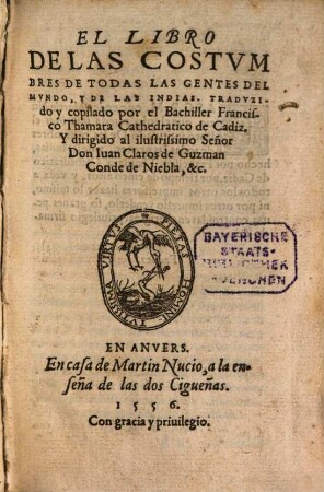 El libro de las costumbres de todas las gentes del mondo