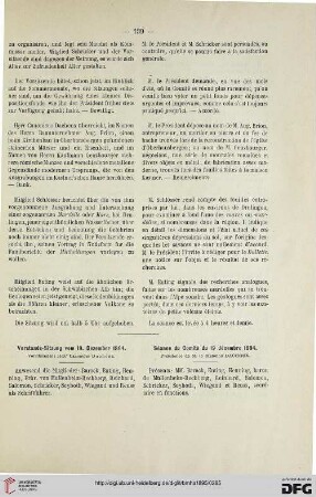 Vorstands-Sitzung vom 19. Dezember 1894 / Séance du Comité du 19 décembre 1894