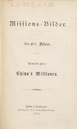 Missions-Bilder. 9. 1879