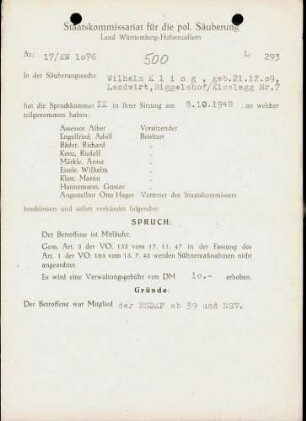 Kling, Wilhelm