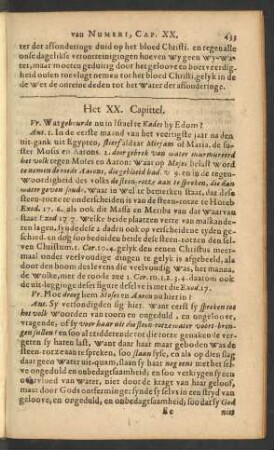 Het XX. Capittel