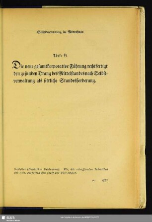 These 81: Selbstverwaltung im Mittelstand