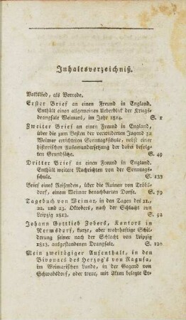 Inhaltsverzeichniß