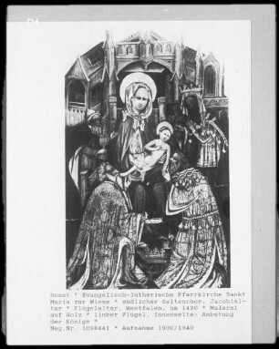 Jakobi-Altar, linker Flügel (innen): Die Anbetung der Könige