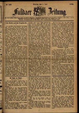 Ausgabe vom Montag, den 05. Juli 1886.