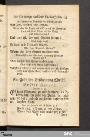 Am Feste der Erscheinung Christi.