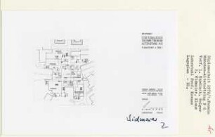 Altstadtring München (Diplomarbeit bei Willy Kreuer): Planausschnitt A, Grundriss Ebene 1, 1:500