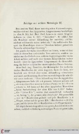 8: Beiträge zur antiken Metrologie, III