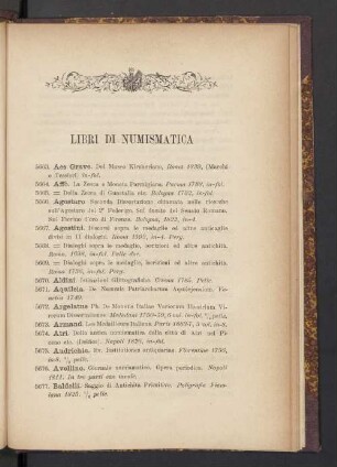 Libri di numismatica