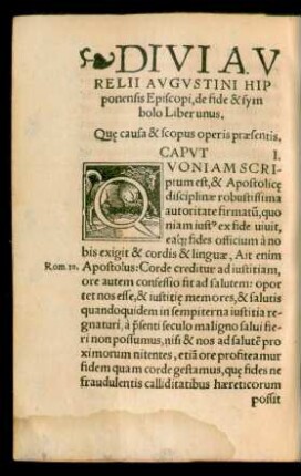Quae causa & scopus operis praesentis. Caput I.