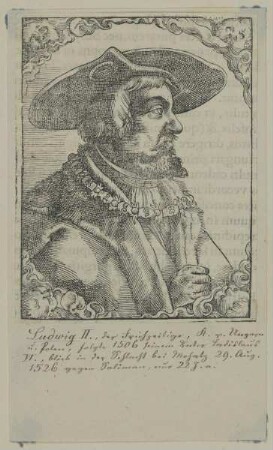 Bildnis des Königs von Ungarn und Böhmen Ludwig II.