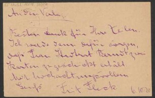 Brief an B. Schott's Söhne : 06.10.1920