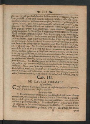 Cap. III. De Caussa Formali