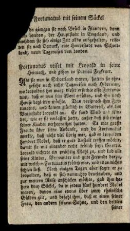 Fortunatus reiset mit Leopold in seine Heimath ...