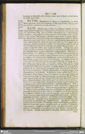 XLIX. [Monasterium Cellae prope Fischberg est Dioecesis Wirceburgensis]