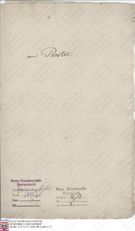 Bostel, (N.N.) v., in Wetzlar