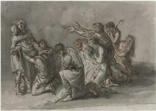 Joseph empfängt seine Brüder, recto