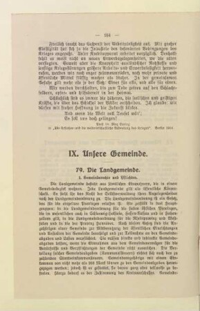 IX. Unsere Gemeinde