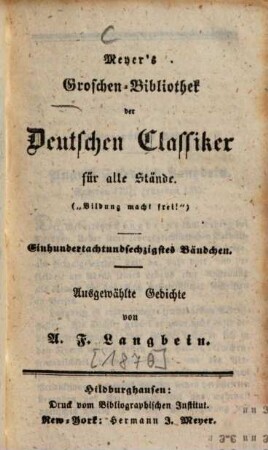 Ausgewählte Gedichte