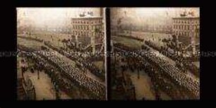 Kaiser Alexander-Garde-Regiment im Trauerzug, Schlossbrücke, Berlin
