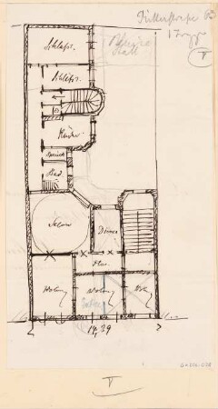 Wohnhäuser Ritterstraße 61-65, Berlin-Kreuzberg: Wohnhaus Nr. 63: Grundriss OG