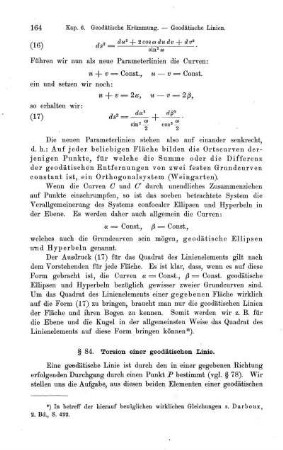 § 84. Torsion einer geodätischen Linie.