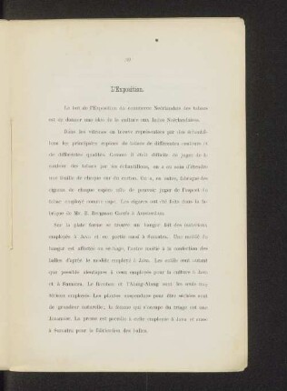 L'Exposition.